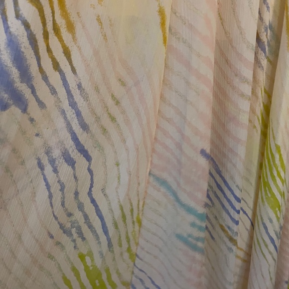 Free People True To You Maxi Skirt Sheer Striped High Waist L - Picture 13 of 15